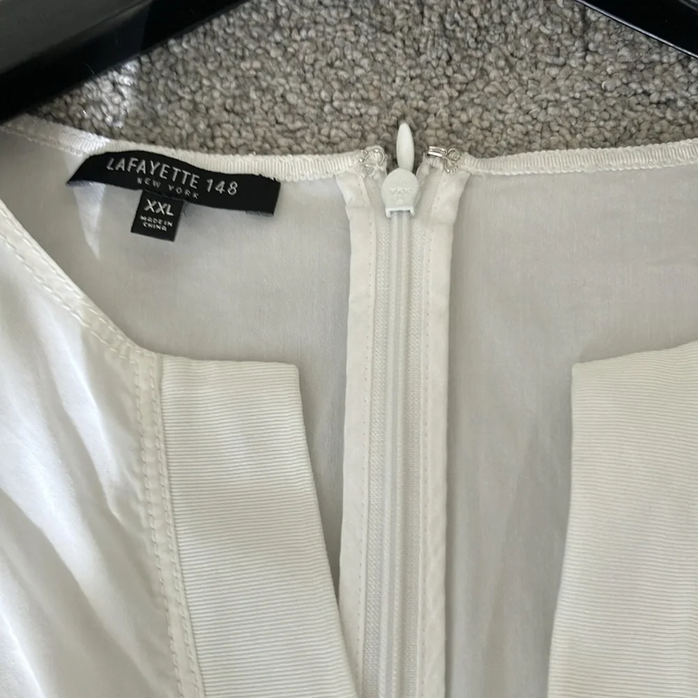 Lafayette 148 White Sleeveless Split-neck Top size XXL - Picture 5 of 11